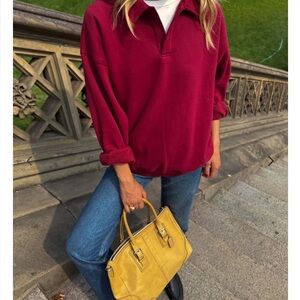 Airport Sweatshirt - Pullover Sweatshirt with Collar from Rumored